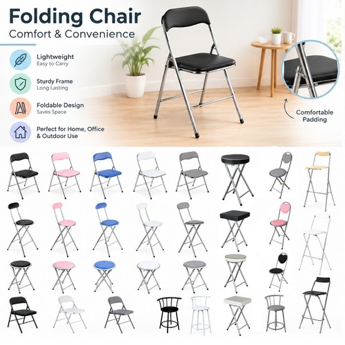 Folding stool chair foldable - folding,