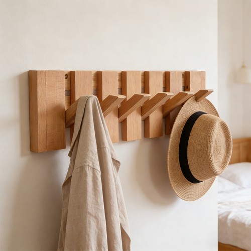 Wall mounted solid wood - solid, coat