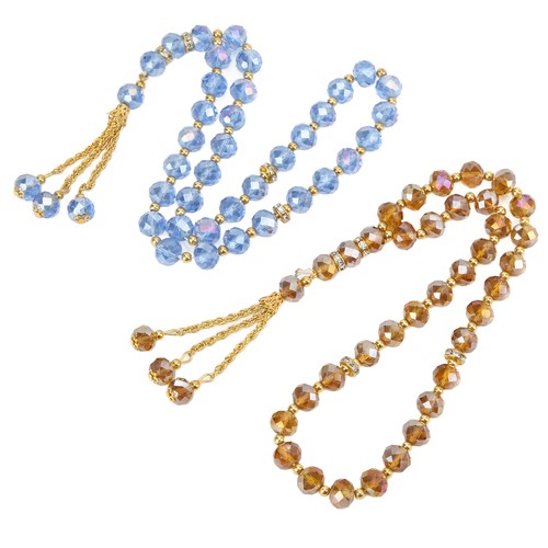 2pcs prayer beads - mini, blue