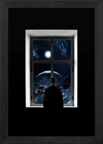 Sapce window framed - framed, art
